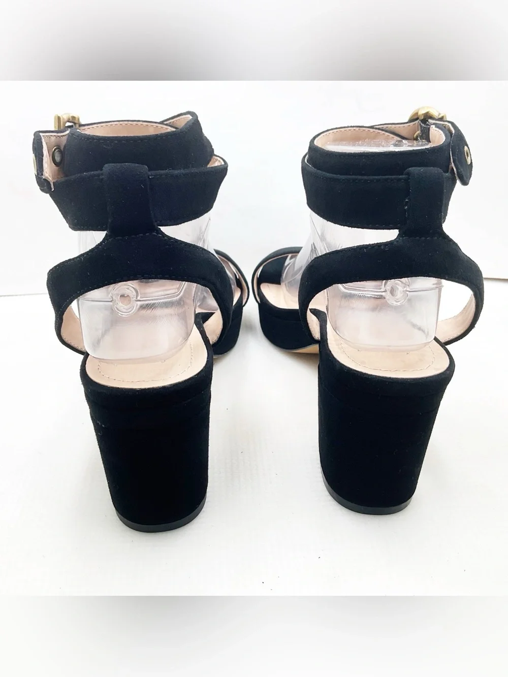 🆕{Coach} Serena Velvet Block Heel Sandals